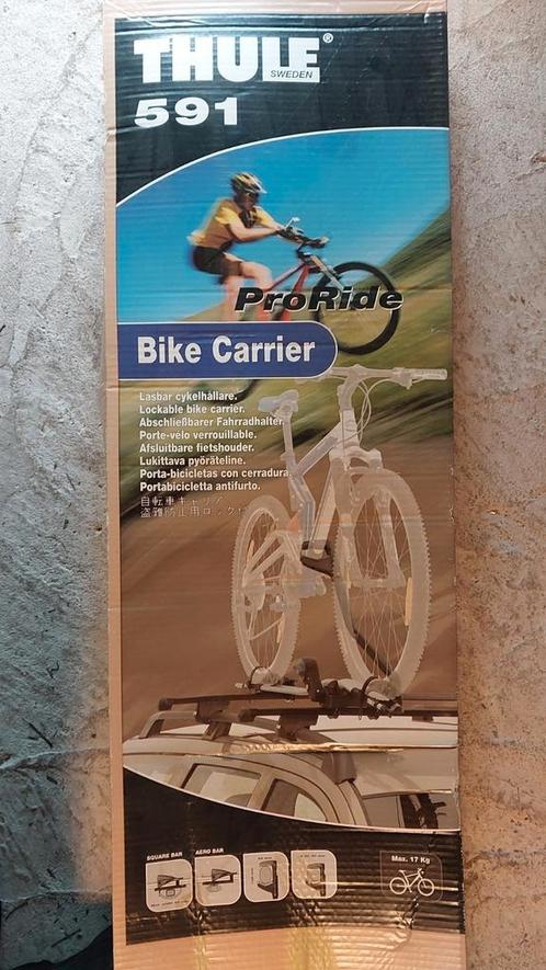 Thule Pro Ride Bike Carrier 591 2 stuks, Auto diversen, Fietsendragers, Nieuw, Dakdrager, 2 fietsen, Brede banden, Elektrische fiets