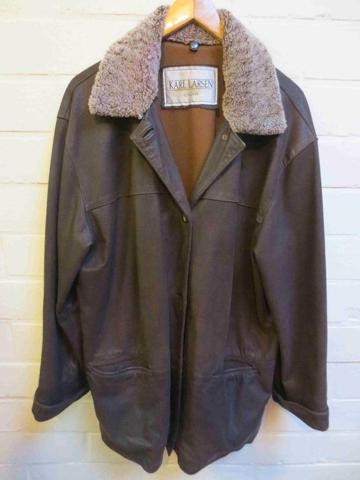 dameswinterjas bruin leder, Kleding | Dames, Jassen | Winter, Gedragen, Maat 42/44 (L), Bruin, Ophalen