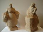ANGELO HECQ art déco 2 statues femmes aux paniers de recolte, Antiquités & Art, Art | Sculptures & Bois, Enlèvement ou Envoi