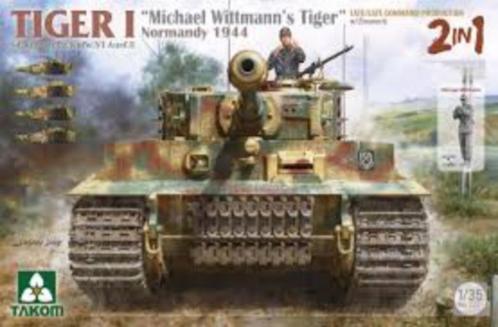 TAKOM 2201 tiger 1 Normandie 44 Michael Wittmann's éch. 1/35, Hobby en Vrije tijd, Modelbouw | Auto's en Voertuigen, Nieuw, Tank
