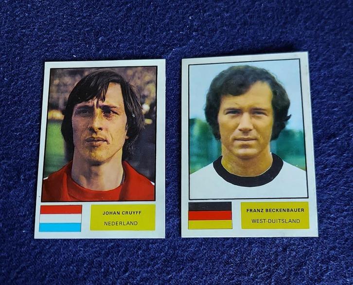 Panini like stickers voetbal ' VH WK 74 - Cruyff/Beckenbauer, Hobby en Vrije tijd, Stickers en Plaatjes, Gebruikt, Meerdere stickers