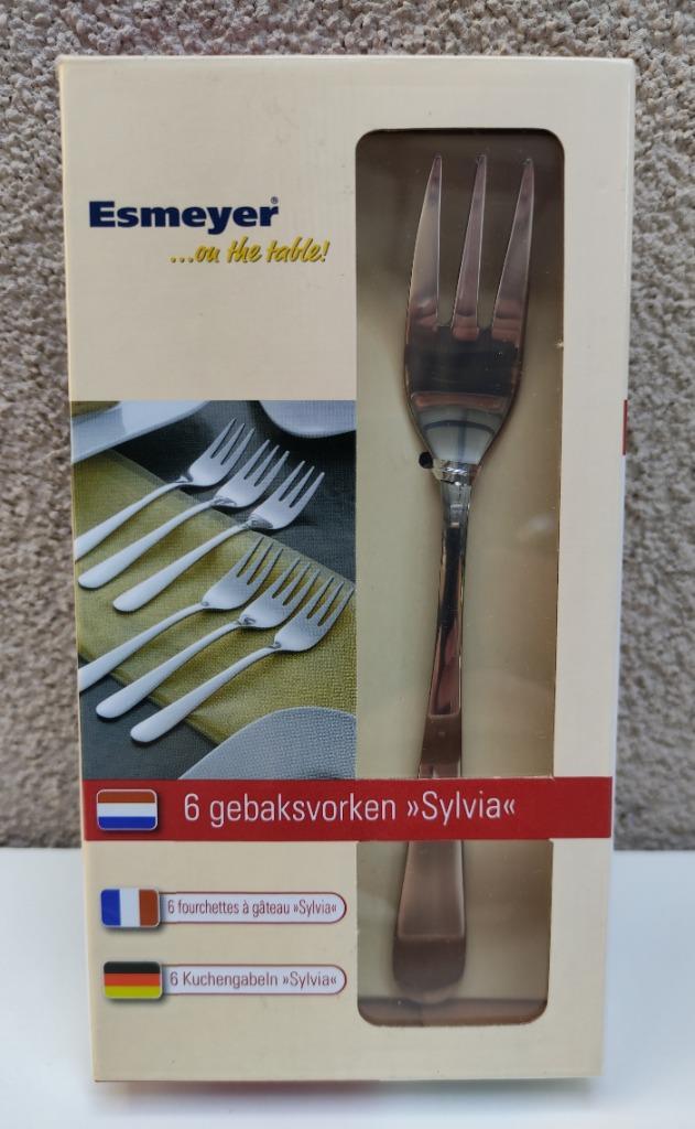 Set van 6 Esmeyer Taartvorken model Sylvia 148 mm, Maison & Meubles, Cuisine | Couverts, Neuf, Ensemble de couverts, Autres matériaux