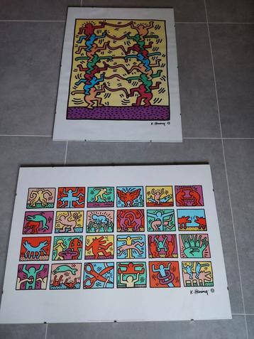 2 schilderij Keith Haring 