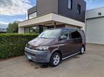 Vw Transporter T5 Dubbele cabine 140Pk Airco 5zitplaatsen, Auto's, Voorwielaandrijving, Zwart, 4 cilinders, Bruin
