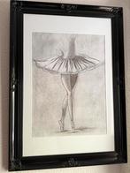 Kunst balletdanseres houtskool, Antiek en Kunst, Verzenden