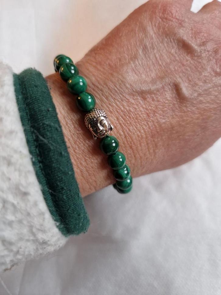 Bracelet pour Dame en pierres naturelles Malachite, Bijoux, Sacs & Beauté, Bracelets, Enlèvement ou Envoi