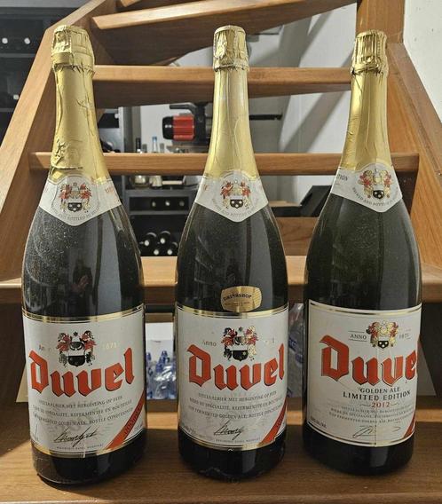 3 X 3 LITER fles DUVEL (2007-2008-2012), Verzamelen, Biermerken, Duvel, Ophalen