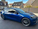 Tesla Model 3 AWD met twee motoren met groot bereik, 4 deurs, Zwart, Blauw, Leder