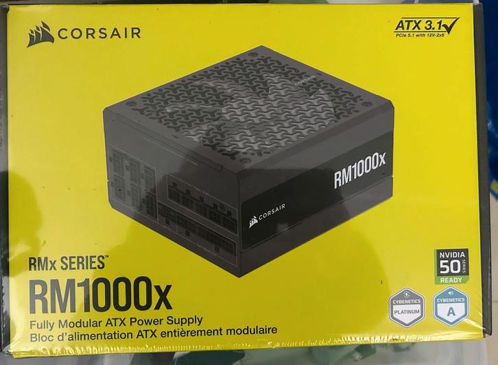 Nieuwe Corsair RMx RM1000x ATX3.1 PCIe5 12V-2x6, Computers en Software, Interne voedingen, Nieuw, Ophalen
