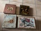 4 oude blikken dozen, Antiek en Kunst, Ophalen of Verzenden