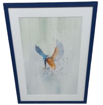 aquarel "ijsvogel" Christine Desender beschikbaar voor biedingen