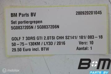 Set portiergrepen VW Golf 7 5G0837205N beschikbaar voor biedingen