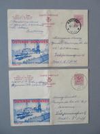 1961 postkaart x2 H. Gindt Andenne Reclame Oostende Dover, Envoi, 1960 à 1980, Affranchie