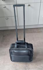 Zwarte boekentas/laptoptas met uitschuifbare trolley!, Handtassen en Accessoires, Koffers, Ophalen of Verzenden, Zo goed als nieuw