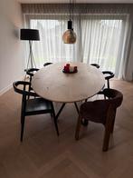 6 eiken stoelen, Huis en Inrichting, Tafels | Eettafels, Ophalen, Zo goed als nieuw