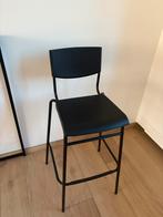 Set van 2 IKEA STIG barkrukken – zwart, topstaat, Ophalen, Zo goed als nieuw, Kunststof