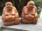 Bouddha en teak massif taillé à la main, Zo goed als nieuw