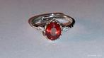 Verstelbare ring van sterling zilver met spessartietsteen, Nieuw, Ophalen of Verzenden, Met edelsteen, Dame