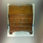 Engelse secretaire in massief eikenhout, Antiek en Kunst, Ophalen