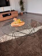 Glazen salontafel, Huis en Inrichting, Tafels | Salontafels, Ophalen, Zo goed als nieuw