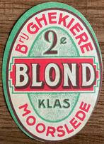 BROUWERIJ GHEKIERE/BLOND/MOORSLEDE bieretiket, Ophalen of Verzenden, Zo goed als nieuw, Overige typen