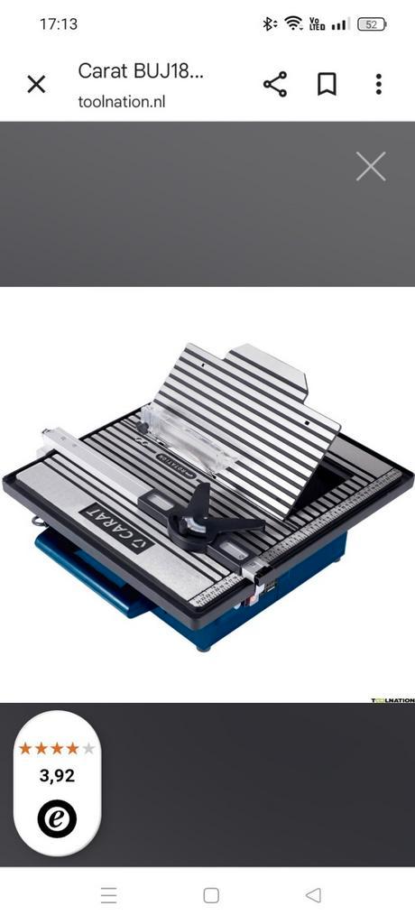 Tegelzaag Carat Microcoup 180 Alu "NIEUW in doos", Doe-het-zelf en Bouw, Gereedschap | Zaagmachines, Nieuw, Ophalen of Verzenden