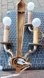 2 wandlampjes  verzilverd, Huis en Inrichting, Lampen | Wandlampen, Ophalen of Verzenden