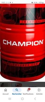 Fut d'huile champion ( vide, Enlèvement, Utilisé