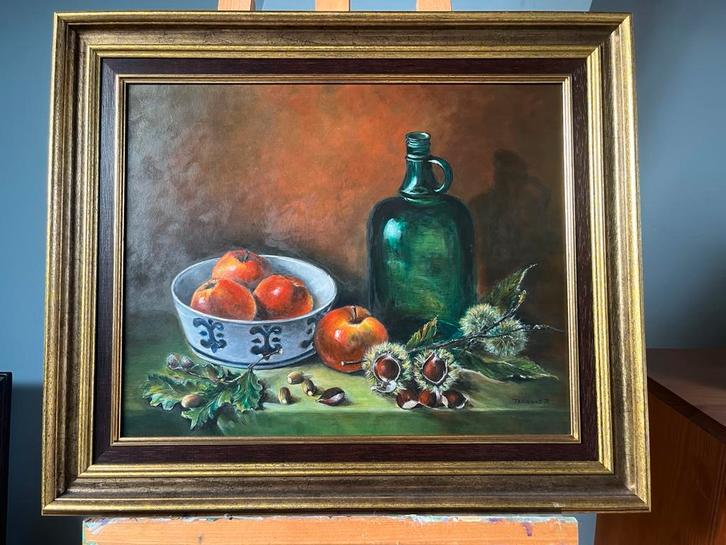 Schilderij herfststilleven, Antiek en Kunst, Kunst | Schilderijen | Klassiek, Ophalen of Verzenden