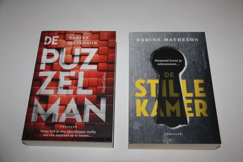 Stille kamer + puzzelman * nadine matheson, Boeken, Thrillers, Gelezen, Ophalen of Verzenden