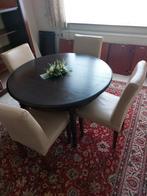 Ronde tafel met 6 stoelen, Antiek en Kunst, Antiek | Meubels | Tafels, Ophalen