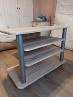 Bijzettafel grijsbruin propere staat op wieltjes, Huis en Inrichting, Ophalen