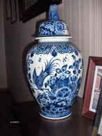 Delftse sierpot met deksel, Ophalen of Verzenden, Zo goed als nieuw, Blauw