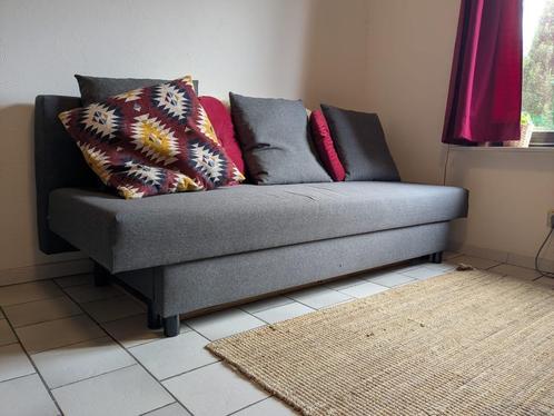 Slaapbank IKEA Asarum, Huis en Inrichting, Slaapkamer | Slaapbanken, Zo goed als nieuw, 90 cm, 200 cm, Twijfelaar, Grijs, Ophalen