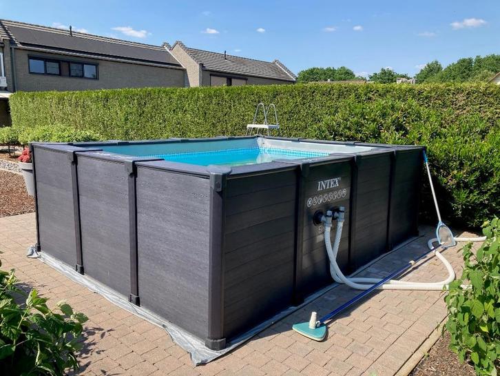 INTEX GRAPHITE PANEL POOL, Tuin en Terras, Zwembaden, Zo goed als nieuw, Opzetzwembad, 120 cm of meer, 200 tot 400 cm, 200 tot 300 cm
