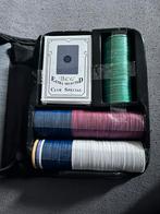 Portable poker set, Hobby en Vrije tijd, Gezelschapsspellen | Kaartspellen, Ophalen, Zo goed als nieuw