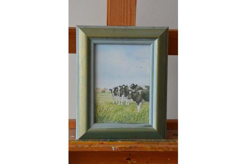 Ingelijst schilderij van koeien, Antiek en Kunst, Kunst | Schilderijen | Klassiek, Ophalen of Verzenden