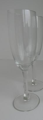 4 champagneglazen, Glas of Glazen, Ophalen of Verzenden, Effen, Glas