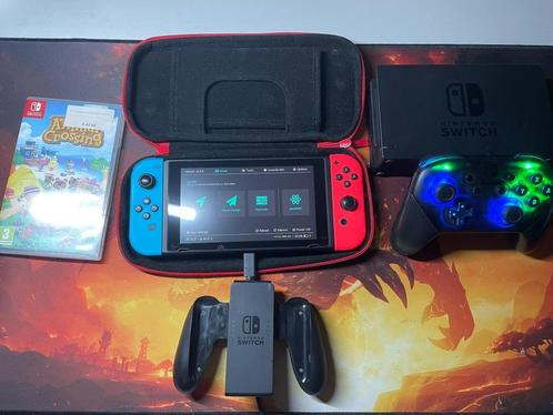 Nintendo Switch Modded, Games en Spelcomputers, Spelcomputers | Nintendo Switch, Gebruikt, Switch 2019 Upgrade, Met 2 controllers