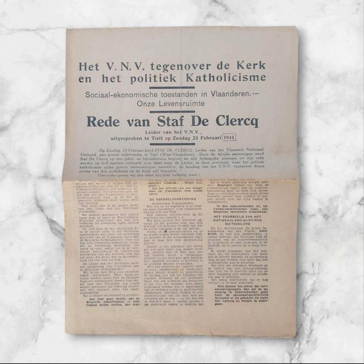 V.N.V propagandapamflet, Verzamelen, Militaria | Tweede Wereldoorlog, Ophalen of Verzenden