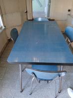 Ancienne table de cuisine avec rallonge 4 chaises, Maison & Meubles, Tables | Tables à manger, Enlèvement, Utilisé