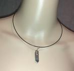 ketting rainbow aura kwarts koperen slotje, Met edelsteen, Verzenden, Zwart, Nieuw