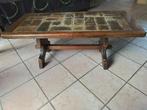 Table de salon en bois et pierres, 100 à 150 cm, Rectangulaire, Autres essences de bois, 50 à 100 cm