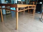 Tafel en stoelen, Huis en Inrichting, Tafels | Eettafels, Ophalen, Gebruikt, Glas, Indonésien