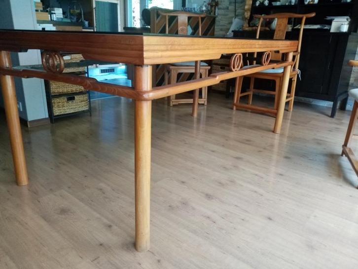 Tafel en stoelen, Huis en Inrichting, Tafels | Eettafels, Gebruikt, 50 tot 100 cm, 150 tot 200 cm, Vijf personen of meer, Rechthoekig