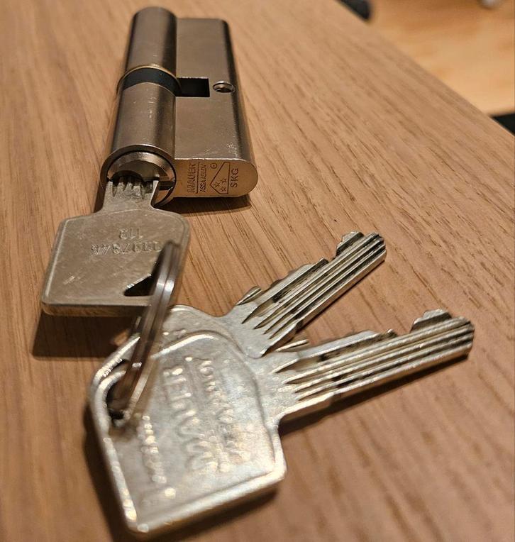 Mauer MLP FP2 31/46=77 dubbel veiligheidscilinderslot (code), Doe-het-zelf en Bouw, Hang- en Sluitwerk, Zo goed als nieuw, Slot