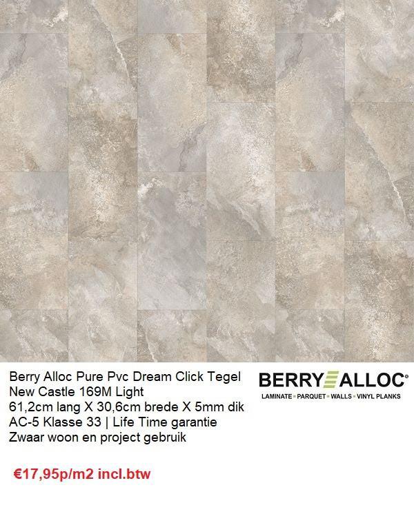 Pvc dream click New Castle 169M tegen inkoop prijs €17,95m2, Huis en Inrichting, Stoffering | Vloerbedekking, Nieuw, Laminaat