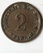 Duitse munt: 2 Pfennig 1910 E, Ophalen of Verzenden, Duitsland, Losse munt