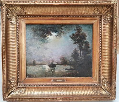 19e eeuwse Nederlandse school - JONGKIND - Olieverf op doek, Antiek en Kunst, Kunst | Schilderijen | Klassiek, Verzenden