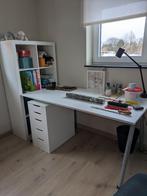 Bureau, armoire et tiroirs ikea, Ophalen, Gebruikt, Bureau